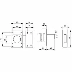 THIRARD - Verrou à Bouton Concorde Pour Porte D'entrée, Cylindre 45mm, Acier, 3 Clés, époxy Bronze -THIRARD Soldes 18592609 2