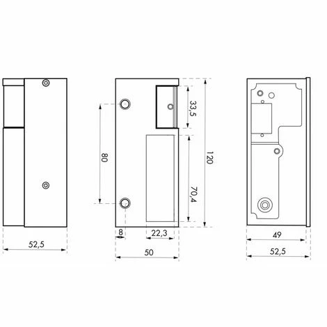 THIRARD - Gâche électrique Pour Serrure Verticale En Applique, Droite, 12/24V, Gris 4 THIRARD - Gâche électrique Pour Serrure Verticale En Applique, Droite, 12/24V, Gris – Image 2