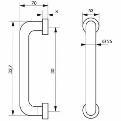 THIRARD - Paire De Poignée Pour Porte Battante, Entr'axe 300mm, L 325mm, Inox 5 THIRARD - Paire De Poignée Pour Porte Battante, Entr'axe 300mm, L 325mm, Inox -THIRARD Soldes 18592652 2