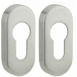 THIRARD - Paire De Rosaces Ovales Pour Cylindre, Inox