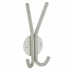 THIRARD - Patère Double Crochets, Inox, H.155mm, Satin