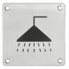 THIRARD - Plaque De Signalisation Douche , à Visser, Inox Brossé, Marquage Noir, 100x100mm -THIRARD Soldes 18592707 1