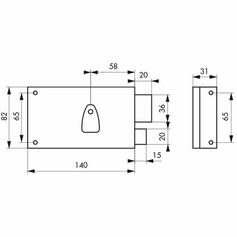 THIRARD - Serrure Horizontale En Applique 4 Gorges Pour Porte D'entrée, Droite, Axe 70mm, 140x82mm, Noir, 2 Clés 4 THIRARD - Serrure Horizontale En Applique 4 Gorges Pour Porte D'entrée, Droite, Axe 70mm, 140x82mm, Noir, 2 Clés – Image 2