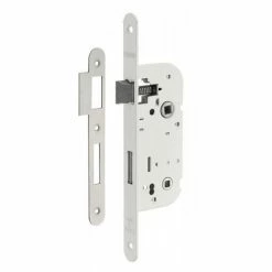 THIRARD - Serrure Encastrable à Condamnation Pour Salle De Bain Et Toilette, Axe 40mm, Bouts Ronds, Blanc