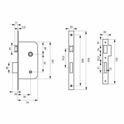 THIRARD - Serrure Encastrable à Condamnation Pour Porte De Salle De Bain Et Toilettes, Axe 50 Mm, Bouts Ronds, Zingué -THIRARD Soldes 18592733 2