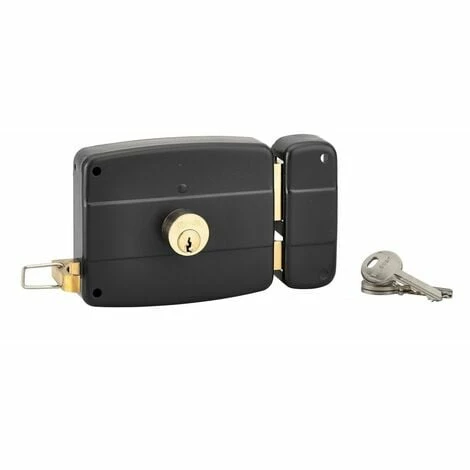 THIRARD - Serrure Horizontale En Applique Double Entrée à Tirage Pour Entrée, Droite, 120x97mm, Axe 60mm, Noir Granité, 3 Clés 3 THIRARD - Serrure Horizontale En Applique Double Entrée à Tirage Pour Entrée, Droite, 120x97mm, Axe 60mm, Noir Granité, 3 Clés