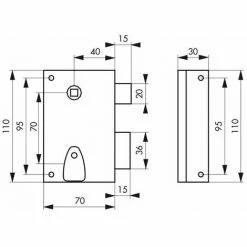 THIRARD - Serrure Verticale En Applique à Clé à Fouillot Pour Portail, Droite, Axe 40mm, 70x110mm, Saillie 5mm, Zingué, 2 Clés 5 THIRARD - Serrure Verticale En Applique à Clé à Fouillot Pour Portail, Droite, Axe 40mm, 70x110mm, Saillie 5mm, Zingué, 2 Clés -THIRARD Soldes 18592765 2