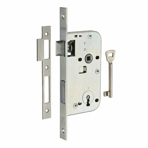 THIRARD - Serrure Encastrable à Clé Pour Porte De Chambre, Axe 50mm, Bouts Carrés, Zingué, 1 Clé 3 THIRARD - Serrure Encastrable à Clé Pour Porte De Chambre, Axe 50mm, Bouts Carrés, Zingué, 1 Clé