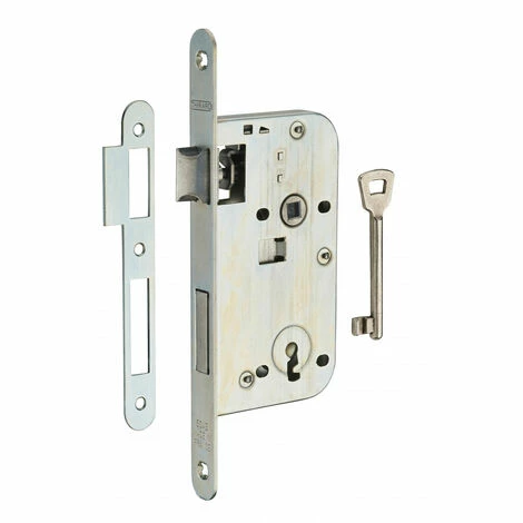 THIRARD - Serrure Encastrable à Clé Pour Porte De Chambre, Axe 50mm, Bouts Ronds, Zingué, 1 Clé 3 THIRARD - Serrure Encastrable à Clé Pour Porte De Chambre, Axe 50mm, Bouts Ronds, Zingué, 1 Clé