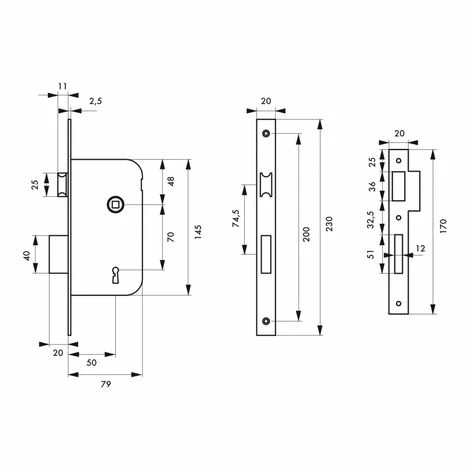 THIRARD - Serrure Encastrable à Clé Pour Porte De Chambre, Axe 50mm, Bouts Ronds, Zingué, 1 Clé 4 THIRARD - Serrure Encastrable à Clé Pour Porte De Chambre, Axe 50mm, Bouts Ronds, Zingué, 1 Clé – Image 2