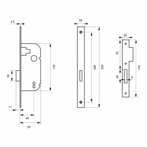 THIRARD - Serrure Encastrable à Clé Pour Porte Intérieure, Pêne Dormant Seul, Axe 40mm, Bouts Ronds, Blanc, 1 Clé 4 THIRARD - Serrure Encastrable à Clé Pour Porte Intérieure, Pêne Dormant Seul, Axe 40mm, Bouts Ronds, Blanc, 1 Clé – Image 2