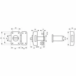THIRARD - Verrou à Bouton Surveyor Pour Porte D'entrée, Cylindre 40mm, Acier, 4 Clés, Epoxy Bronze -THIRARD Soldes 18592779 3