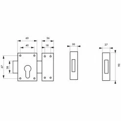 THIRARD - Boitier De Verrou Double Entrée Inox Pour Porte D'entrée à Cylindre, Inox -THIRARD Soldes 18610533 2