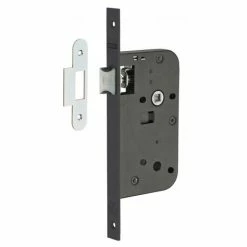 THIRARD - Serrure Encastrable Pour Porte Intérieure, Axe 50mm, Bouts Carrés, Noir