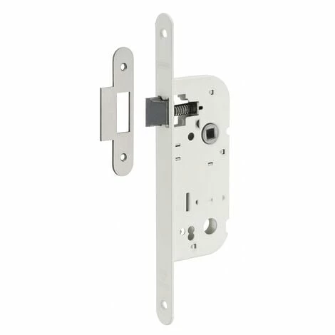 THIRARD - Serrure Encastrable Pour Porte Intérieure, Axe 40mm, Bouts Ronds, Blanc 3 THIRARD - Serrure Encastrable Pour Porte Intérieure, Axe 40mm, Bouts Ronds, Blanc