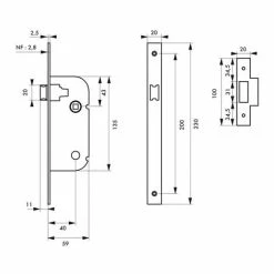 THIRARD - Serrure Encastrable Pour Porte Intérieure, Axe 40mm, Bouts Ronds, Blanc 6 THIRARD - Serrure Encastrable Pour Porte Intérieure, Axe 40mm, Bouts Ronds, Blanc -THIRARD Soldes 18620827 2