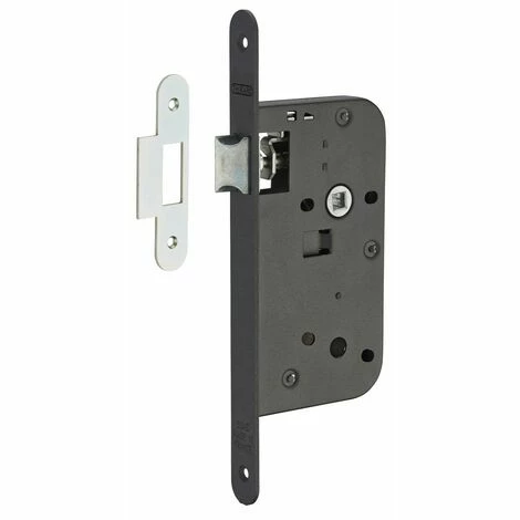 THIRARD - Serrure Encastrable Pour Porte Intérieure, Axe 50mm, Bouts Ronds, Noir 3 THIRARD - Serrure Encastrable Pour Porte Intérieure, Axe 50mm, Bouts Ronds, Noir