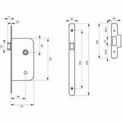 THIRARD - Serrure Encastrable Pour Porte Intérieure, Axe 50mm, Bouts Ronds, Noir 6 THIRARD - Serrure Encastrable Pour Porte Intérieure, Axe 50mm, Bouts Ronds, Noir -THIRARD Soldes 18620828 2
