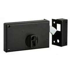 THIRARD - Boitier De Serrure En Applique Horizontale à Crochet Pour Cylindre, 140 X 83 Mm, Noir, Droite