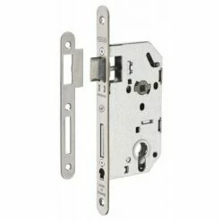 THIRARD Serrure à Larder NF Type Monomax Axe à 40 Mm, Fouillot 8 Mm, Clé I Têtière Inox Avec Gâche