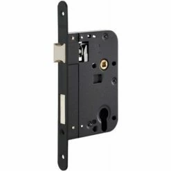 THIRARD Serrures à Larder XL Clé I Axe 70 Têtière Bouts Ronds Coloris Noir Réversibles Avec Gâche