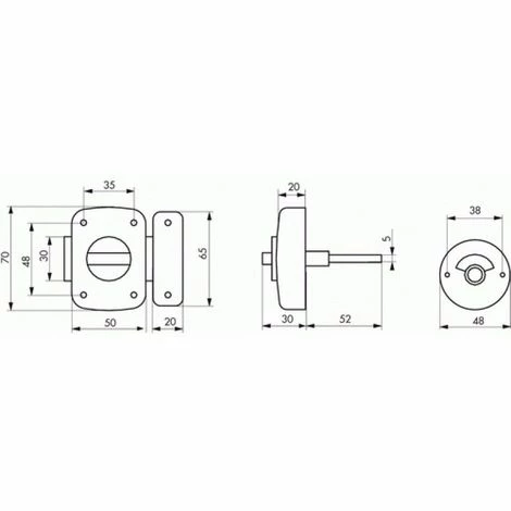 THIRARD Verrou Automatique Type Alouette Pour WC Avec Voyant En Largeur De 50 Mm Finition Argent 4 THIRARD Verrou Automatique Type Alouette Pour WC Avec Voyant En Largeur De 50 Mm Finition Argent – Image 2
