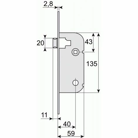 THIRARD Serrure à Larder Bte 50 Pêne Demi-tour Axe 40 Mm Têtière Bouts Ronds Main Gauche - 51 500 4 THIRARD Serrure à Larder Bte 50 Pêne Demi-tour Axe 40 Mm Têtière Bouts Ronds Main Gauche - 51 500 – Image 2