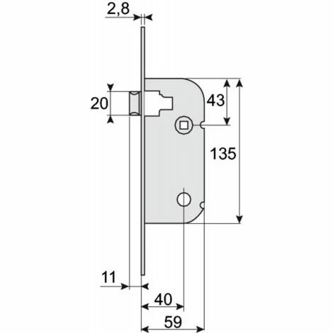 THIRARD Serrure à Larder Bte 50 Pêne Demi-tour Axe 40 Mm Têtière Bouts Ronds Main Gauche - 51 500 5 THIRARD Serrure à Larder Bte 50 Pêne Demi-tour Axe 40 Mm Têtière Bouts Ronds Main Gauche - 51 500 – Image 3
