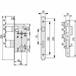 THIRARD Serrure à Larder NF Type Monomax Axe à 50 Mm Clé I Têtière Laitonnée Avec Gâche 9 THIRARD Serrure à Larder NF Type Monomax Axe à 50 Mm Clé I Têtière Laitonnée Avec Gâche -THIRARD Soldes 18999029 3