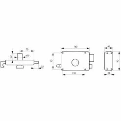 THIRARD Serrure En Applique Horizontale à Tirage Et Bouton Pour Porte De Garage, Cylindre Ø 25 Dépassant De 32 Mm 3 Clés Gauche -THIRARD Soldes 18999527 4