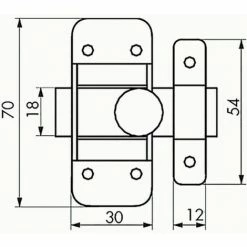 THIRARD Targette Acier Zingué à Pêne Plat En Largeur 30 Mm -THIRARD Soldes 19001578 2