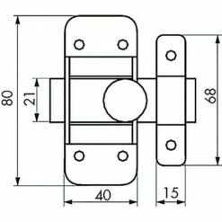 THIRARD Targette Acier Zingué à Pêne Plat En Largeur 30 Mm -THIRARD Soldes 19001578 5