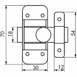 THIRARD Targette Acier Zingué à Pêne Plat En Largeur 40 Mm -THIRARD Soldes 19001614 4