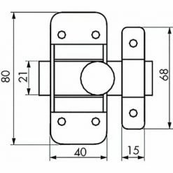 THIRARD Targette Acier Zingué à Pêne Plat En Largeur 40 Mm -THIRARD Soldes 19001614 5