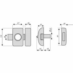 THIRARD VERROU UNIVERSEL 45MM OR 3CLES 11 THIRARD VERROU UNIVERSEL 45MM OR 3CLES -THIRARD Soldes 19002682 5