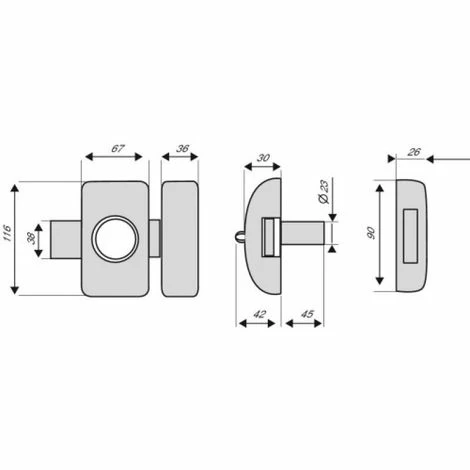 THIRARD VERROU UNIVERSEL 45MM OR 3CLES 7 THIRARD VERROU UNIVERSEL 45MM OR 3CLES – Image 5