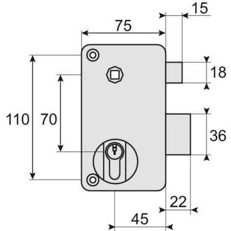 THIRARD Serrure En Applique Verticale à Fouillot - Pêne Dormant Et Demi-tour - A Cylindre Européen - Optimum Main Gauche 5 THIRARD Serrure En Applique Verticale à Fouillot - Pêne Dormant Et Demi-tour - A Cylindre Européen - Optimum Main Gauche – Image 3