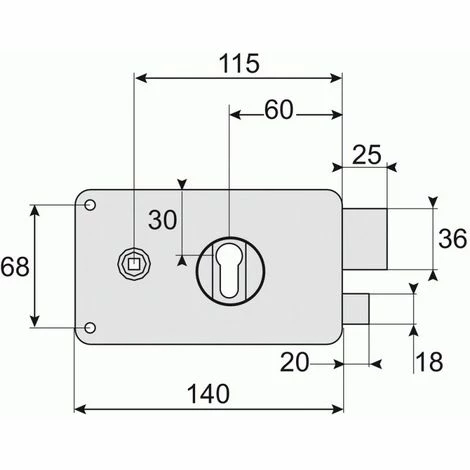 THIRARD Serrure En Applique Horizontale à Fouillot Pêne Dormant Et Demi-tour A Cylindre Européen Optimum Main Gauche Poussant 4 THIRARD Serrure En Applique Horizontale à Fouillot Pêne Dormant Et Demi-tour A Cylindre Européen Optimum Main Gauche Poussant – Image 2