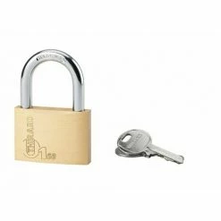 THIRARD - Cadenas à Clé Type 1, Laiton, Intérieur, Anse Acier, 60mm, 2 Clés