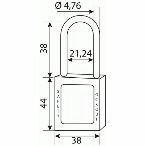 THIRARD CADENAS CONSIGNATION 40 ANSE INOX H38MM ROUGE +jeu étiquette 4 THIRARD CADENAS CONSIGNATION 40 ANSE INOX H38MM ROUGE +jeu étiquette – Image 2