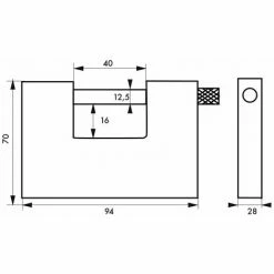 THIRARD - Cadenas à Clé Thor, Acier, Chantier, Anse Acier, 94mm, 5 Clés Réversibles -THIRARD Soldes 20045089 2