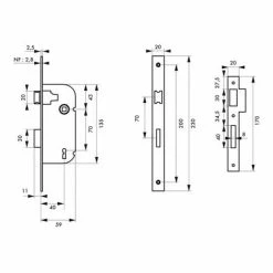 THIRARD - Serrure Encastrable à Clé Pour Porte De Chambre, Axe 40mm, Bouts Carrés, 1 Tour, Blanc, 1 Clé 6 THIRARD - Serrure Encastrable à Clé Pour Porte De Chambre, Axe 40mm, Bouts Carrés, 1 Tour, Blanc, 1 Clé -THIRARD Soldes 23179954 2