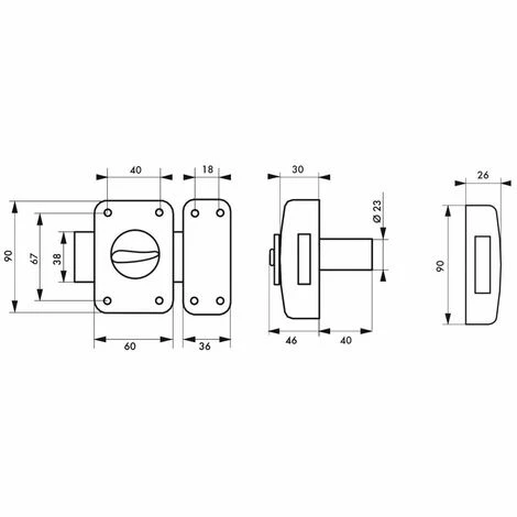 THIRARD - Verrou à Bouton Corvette Pour Porte D'entrée, Cylindre 40mm, Acier, 3 Clés, époxy Bronze 4 THIRARD - Verrou à Bouton Corvette Pour Porte D'entrée, Cylindre 40mm, Acier, 3 Clés, époxy Bronze – Image 2