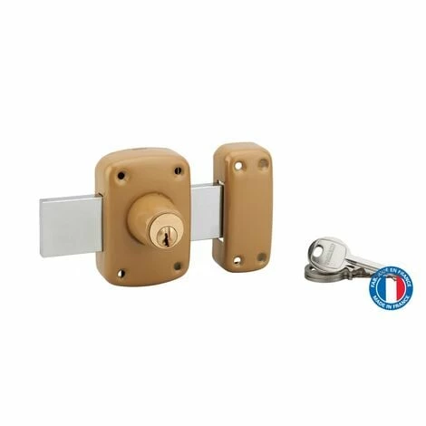 THIRARD - Verrou Double Entrée Corvette Pour Porte De Garage, Cylindre 30mm, Pêne 160mm, Acier, 3 Clés, époxy Bronze 3 THIRARD - Verrou Double Entrée Corvette Pour Porte De Garage, Cylindre 30mm, Pêne 160mm, Acier, 3 Clés, époxy Bronze