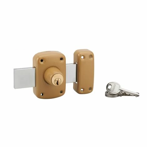 THIRARD - Verrou Double Entrée Corvette Pour Porte De Garage, Cylindre 30mm, Pêne 160mm, Acier, 3 Clés, époxy Bronze 4 THIRARD - Verrou Double Entrée Corvette Pour Porte De Garage, Cylindre 30mm, Pêne 160mm, Acier, 3 Clés, époxy Bronze – Image 2