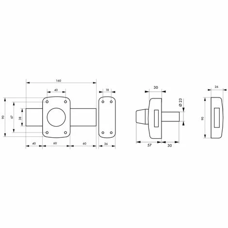 THIRARD - Verrou Double Entrée Corvette Pour Porte De Garage, Cylindre 30mm, Pêne 160mm, Acier, 3 Clés, époxy Bronze 5 THIRARD - Verrou Double Entrée Corvette Pour Porte De Garage, Cylindre 30mm, Pêne 160mm, Acier, 3 Clés, époxy Bronze – Image 3