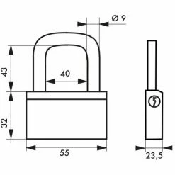 THIRARD - Cadenas à Clé Nautic, Laiton, Intérieur, Anse Acier, 55mm, 3 Clés -THIRARD Soldes 23179991 2
