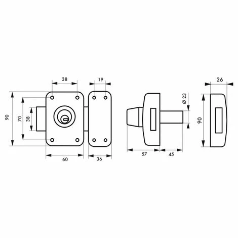 THIRARD - Verrou Double Entrée Federal Pour Porte D'entrée, Cylindre 45mm, Acier, 4 Clés, époxy Noir 4 THIRARD - Verrou Double Entrée Federal Pour Porte D'entrée, Cylindre 45mm, Acier, 4 Clés, époxy Noir – Image 2