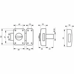 THIRARD - Verrou à Bouton Corvette Pour Porte D'entrée, Cylindre 45mm, Acier, 3 Clés, Chromé -THIRARD Soldes 23180012 2