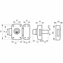THIRARD - Verrou Double Entrée Corvette Pour Porte D'entrée, Cylindre 45mm, Acier, 3 Clés, Chromé -THIRARD Soldes 23180014 2